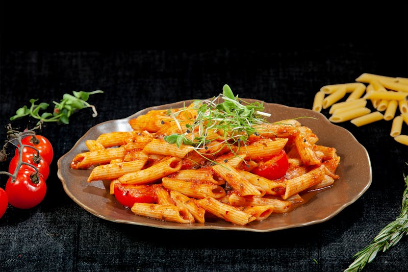 Penne Arrabbiata with spicy tomato sauce